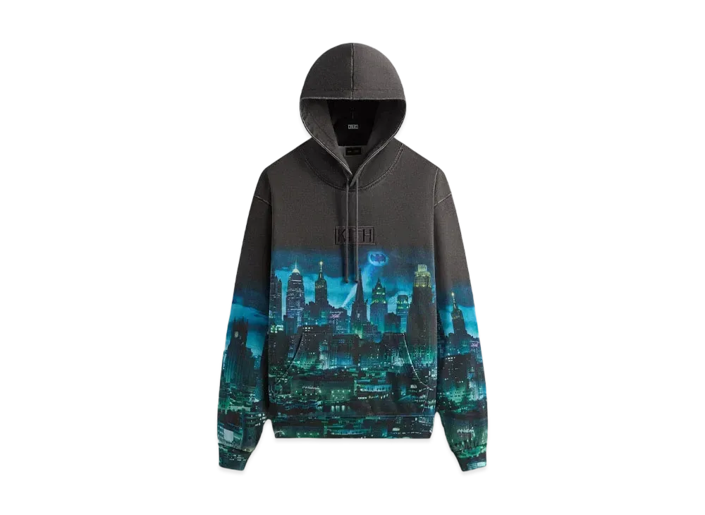 Kith x Batman Gotham Vintage Nelson Hoodie "Black"