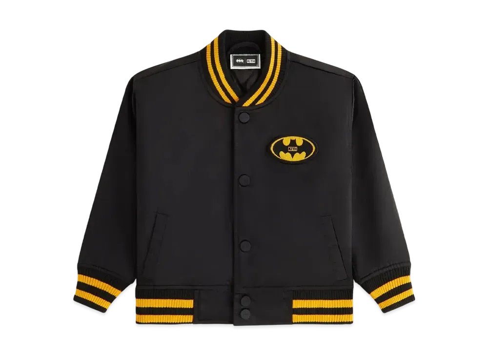 Kith Kids x Batman Satin Bomber Jacket "Black"
