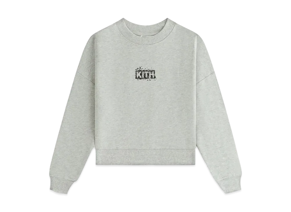Kith Kids x Batman Bats Nelson Crewneck "Light Heather Grey"