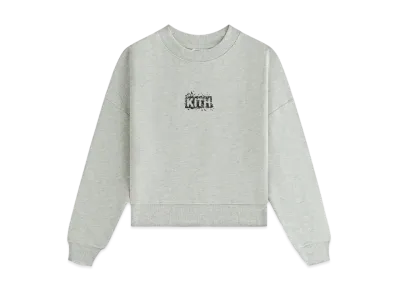 Kith Kids x Batman Bats Nelson Crewneck "Light Heather Grey"