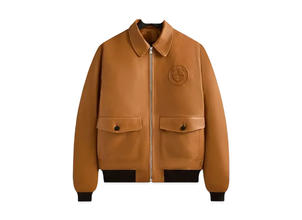 Kith x BMW Leather Hawthorne Flight Jacket "Desert"
