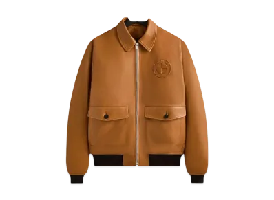 Kith x BMW Leather Hawthorne Flight Jacket "Desert"