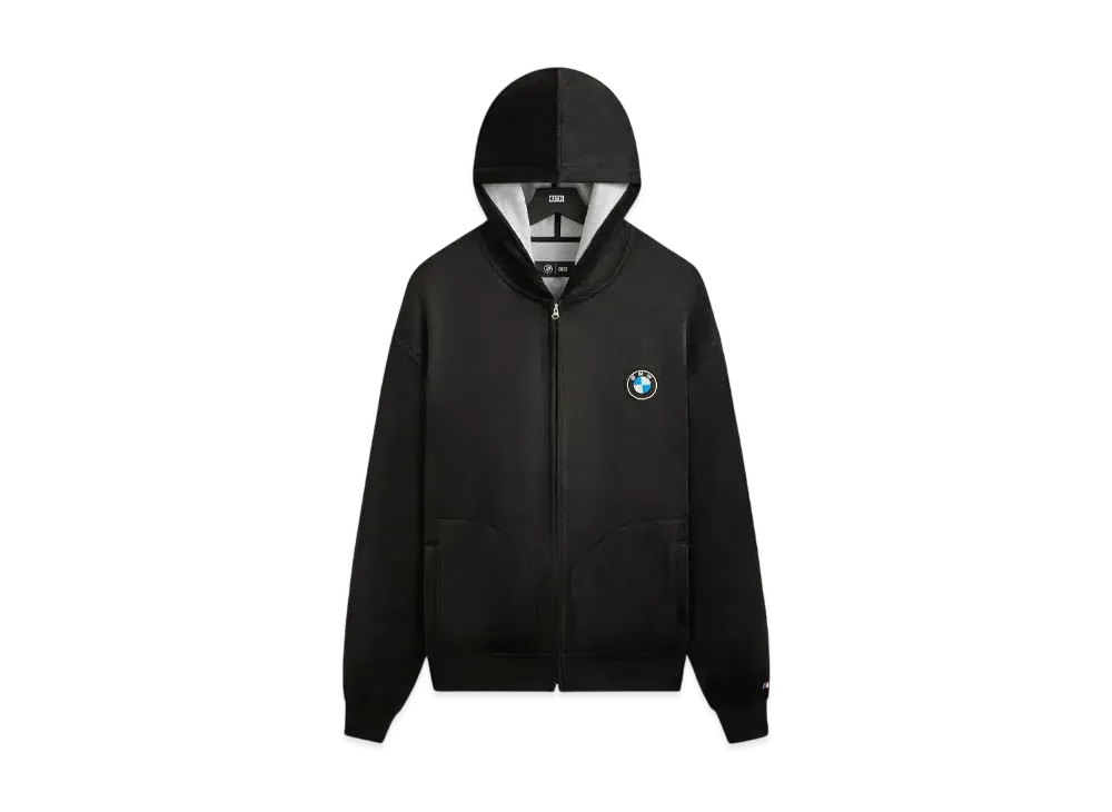 Kith x BMW Bonded Velour Williams V Full Zip Hoodie "Black"