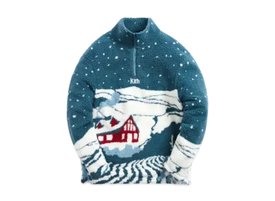 Kith Claremont Sherpa Quarter Zip "Anchor"