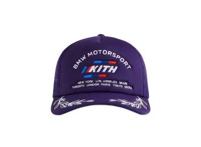 Kith x BMW M Nolan Trucker Hat "Techno Violet"