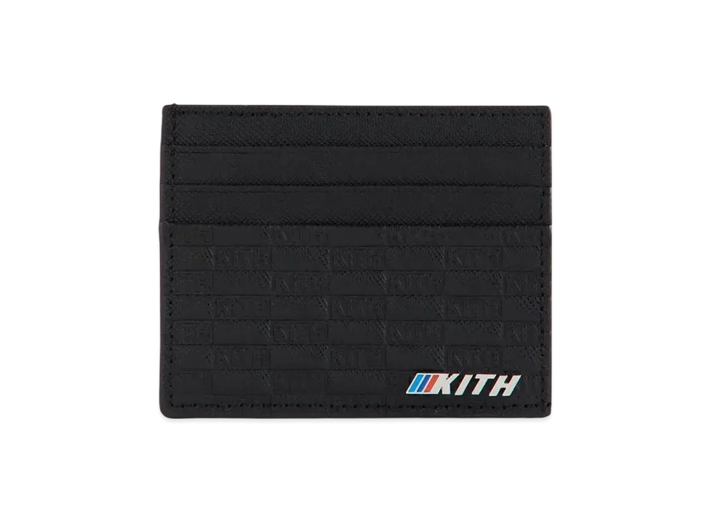 Kith x BMW Monogram Leather Card Holder "Black"