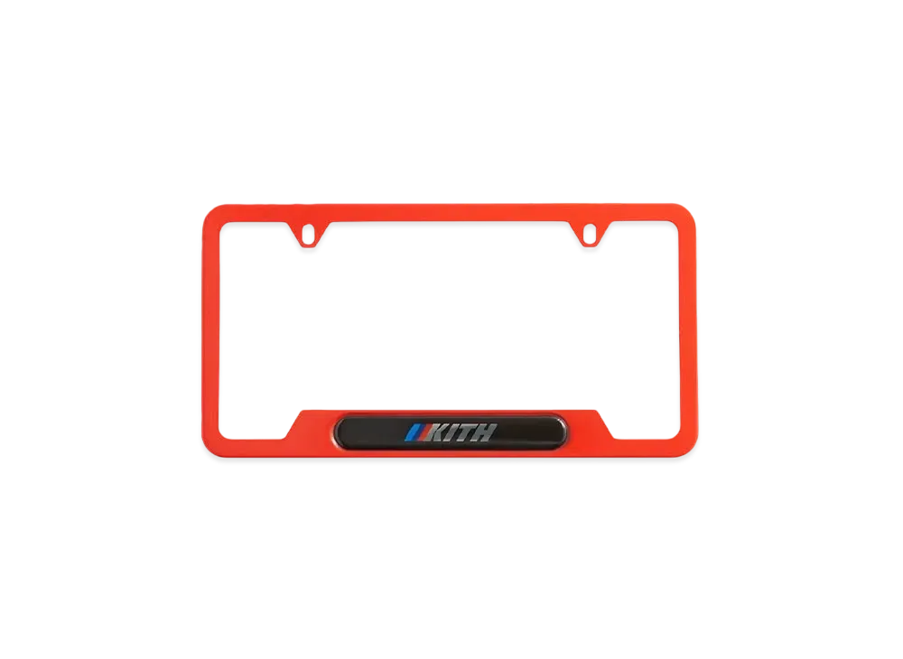 Kith x BMW Car Plate "Cinnabar"