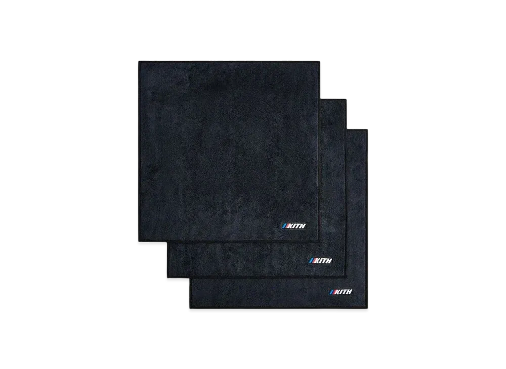 Kith x BMW 3 Pack Microfiber Towel "Black"