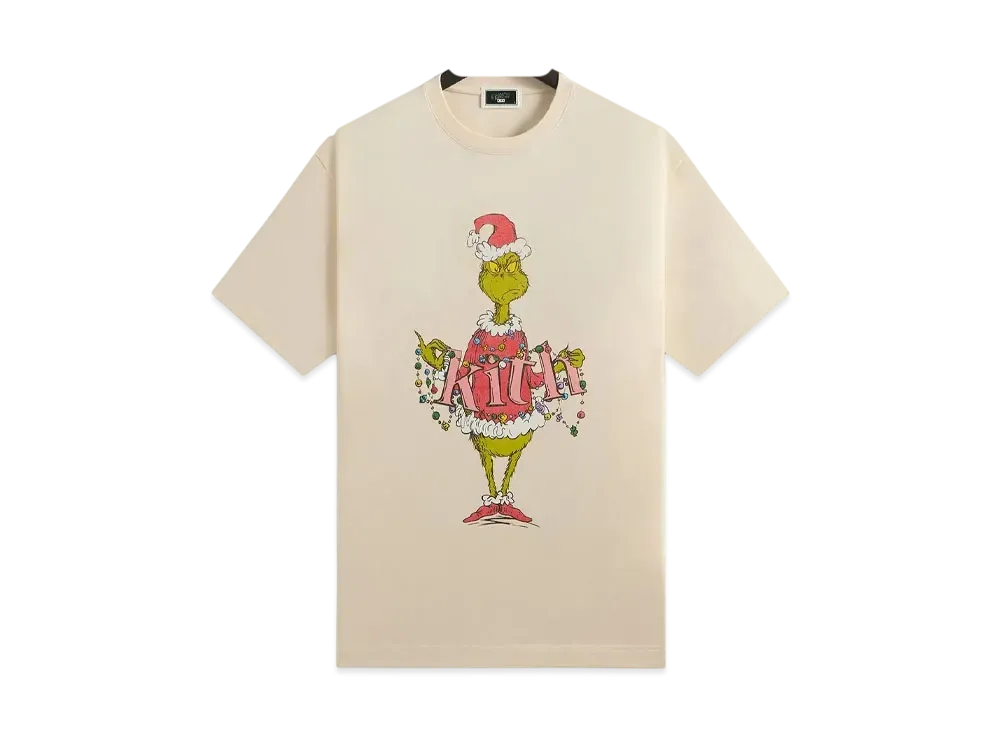 Kith x The Grinch Ornament Vintage Tee "Sandrift"