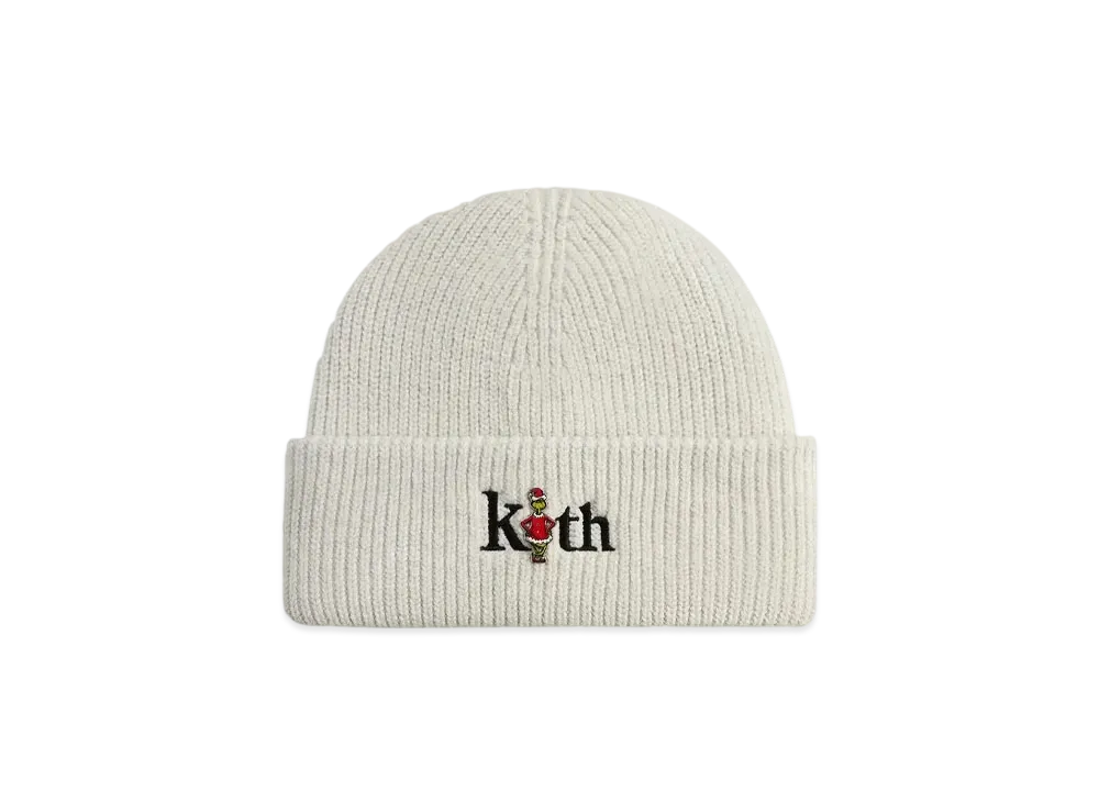 Kith x The Grinch Mia Beanie "Light Heather Grey"
