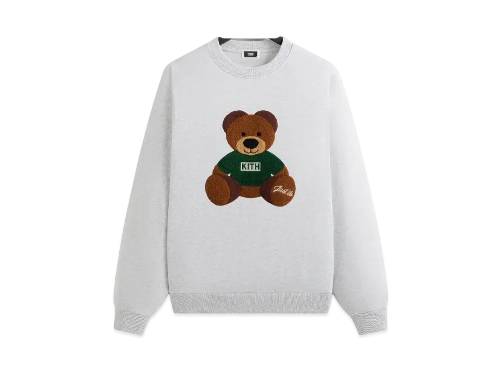 Kith Kithmas Teddy Nelson Crewneck "Light Heather Grey"