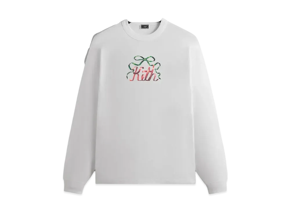 Kith Kithmas Ribbon Long Sleeve Tee "White"