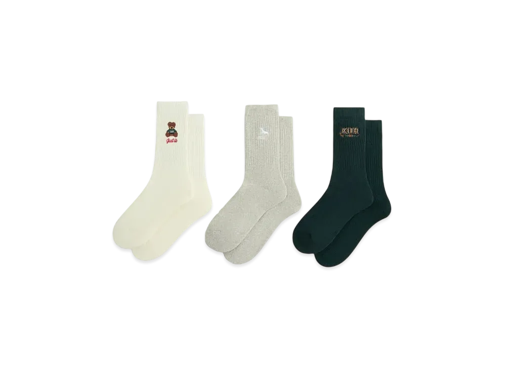 Kith Kithmas 3 Pack Crew Socks "Multi"