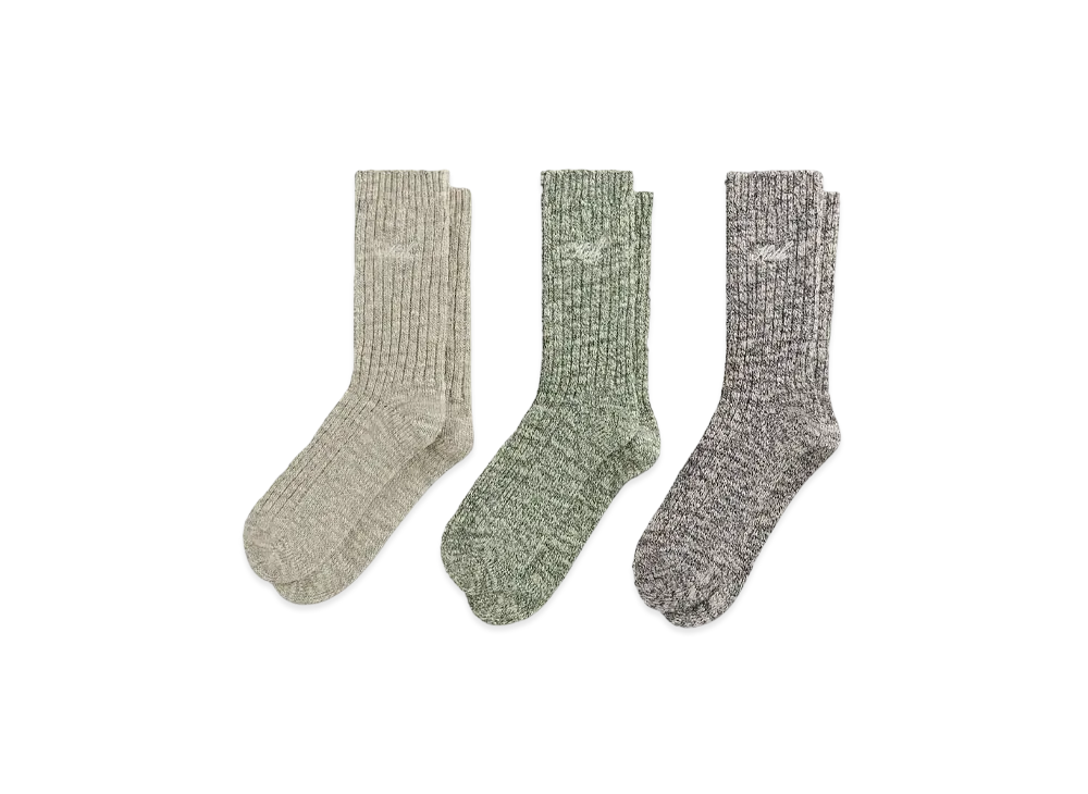 Kith Kithmas 3 Pack Willet Marled Crew Socks "Multi"
