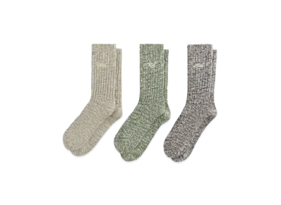 Kith Kithmas 3 Pack Willet Marled Crew Socks "Multi"