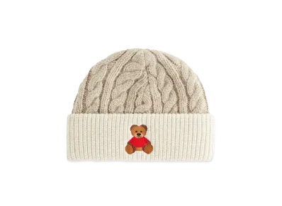 Kith Kithmas Kids Teddy Bear Beanie "Heather Oatmeal"