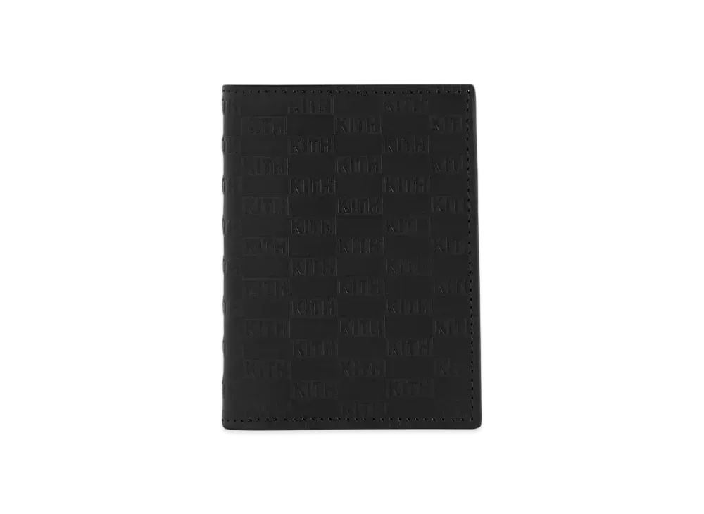 Kith Kithmas Monogram Bi-Fold Wallet "Black"