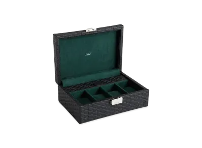 Kith Kithmas Monogram Saffiano Leather Watch Box "Black"