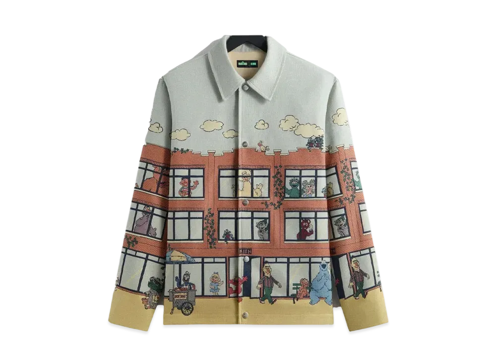 Kith x Sesame Street Lafayette St Tapestry Jacket "Powder"