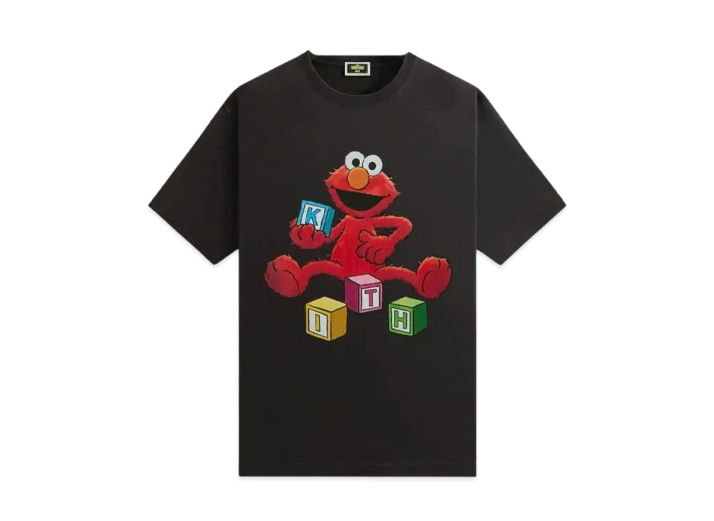 Kith x Sesame Street Alphabet Vintage Tee "Black"