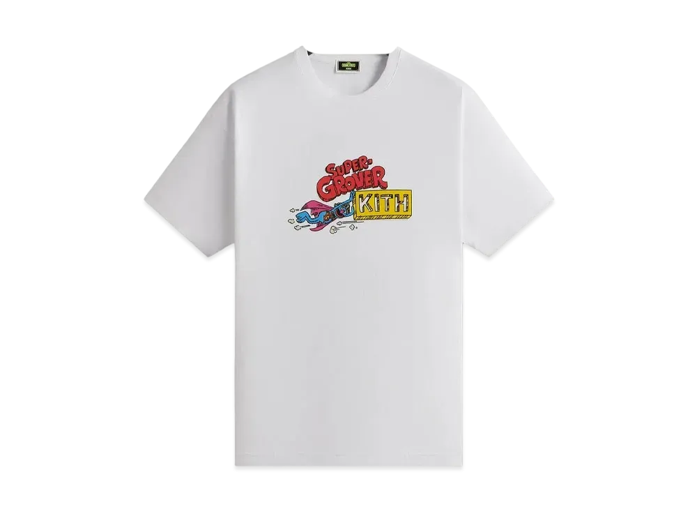 Kith x Sesame Street Super Grover Sketch Tee "White"
