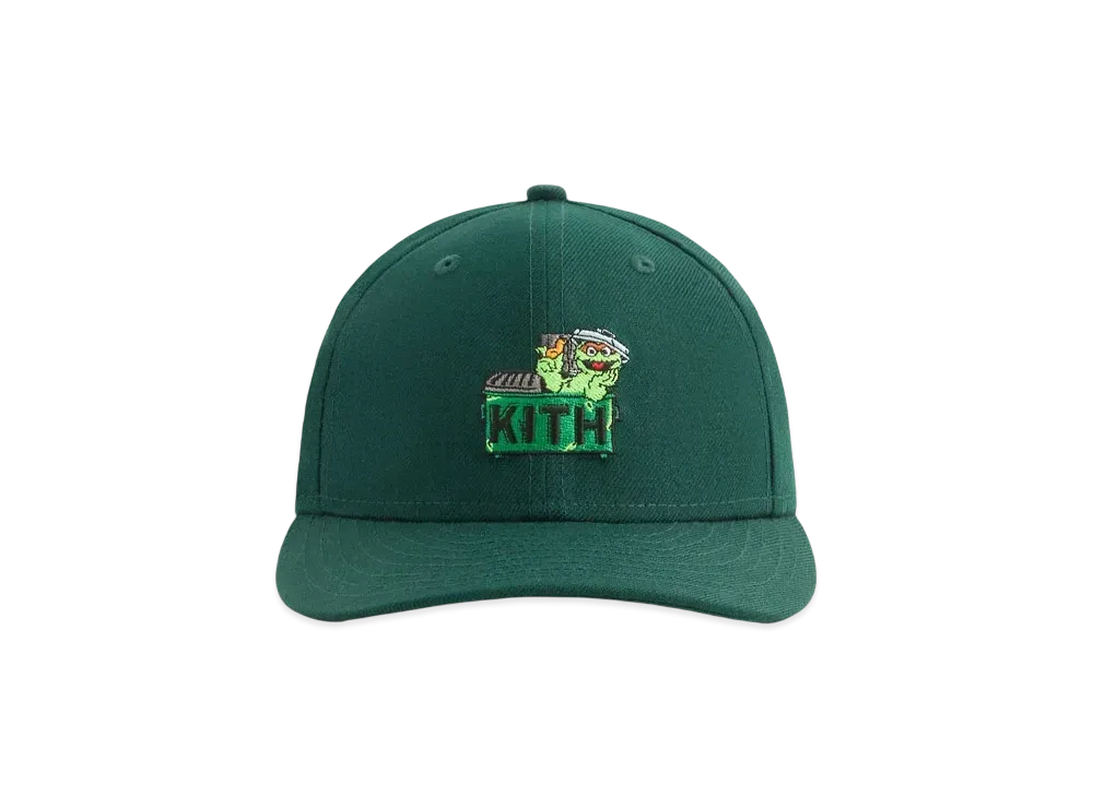 Kith x Sesame Street x New Era Oscar The Grouch 59FIFTY Low Profile Fitted "Stadium"