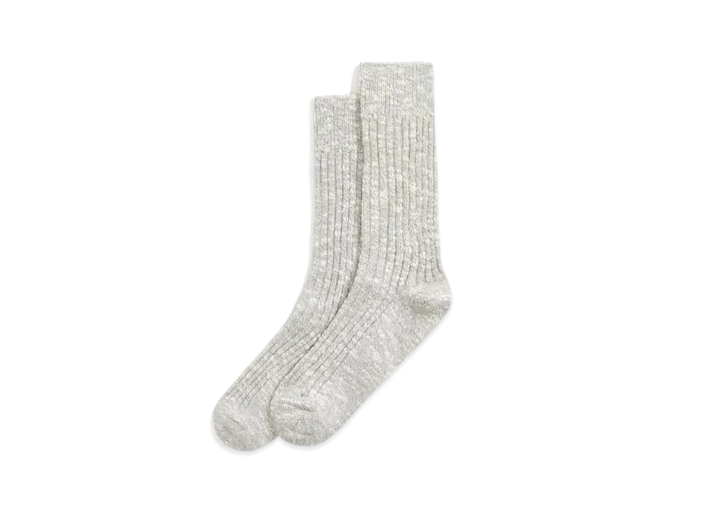 Kith Willet Marled Crew Socks "Light Heather Grey"