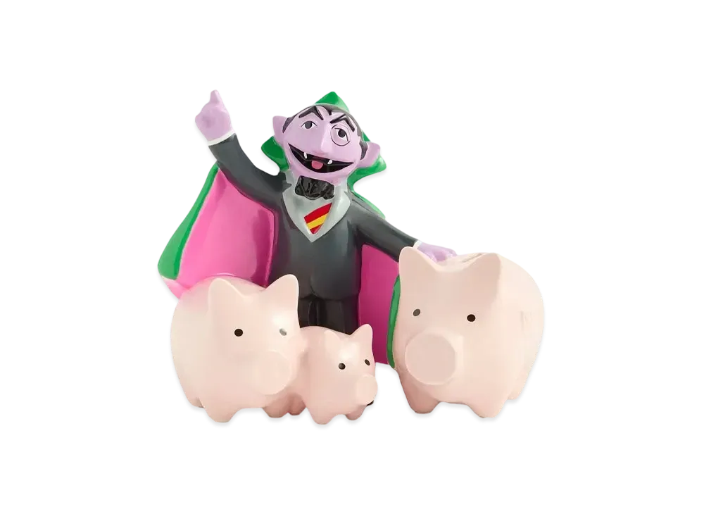 Kith x Sesame Street Count Von Count Piggy Bank "Multi"
