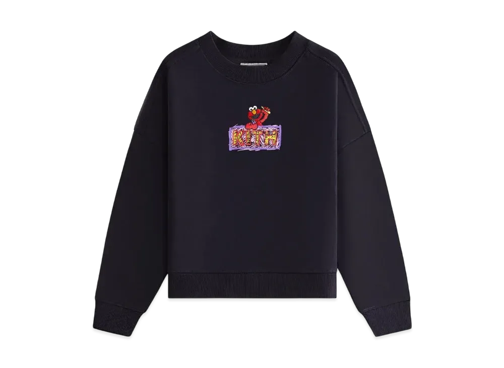 Kith x Sesame Street Kids Elmo Nelson Crewneck "Black"