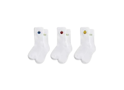 Kith x Sesame Street Kids 3 Pack Crew Socks "White"