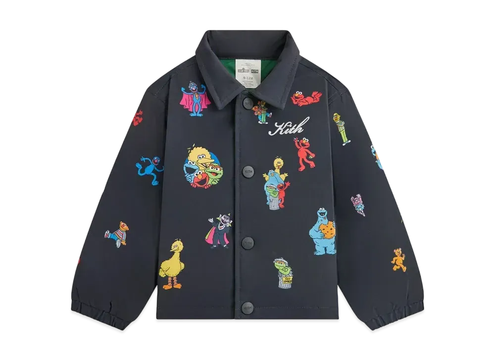 Kith x Sesame Street Baby Coaches Jacket "Black"