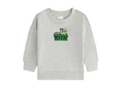 Kith x Sesame Street Baby Oscar Nelson Crewneck "Medium Heather Grey"