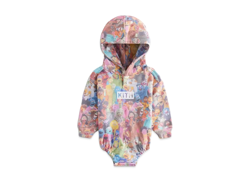 Kith x Sesame Street Baby Family Hoodie Bodysuit "Multi"