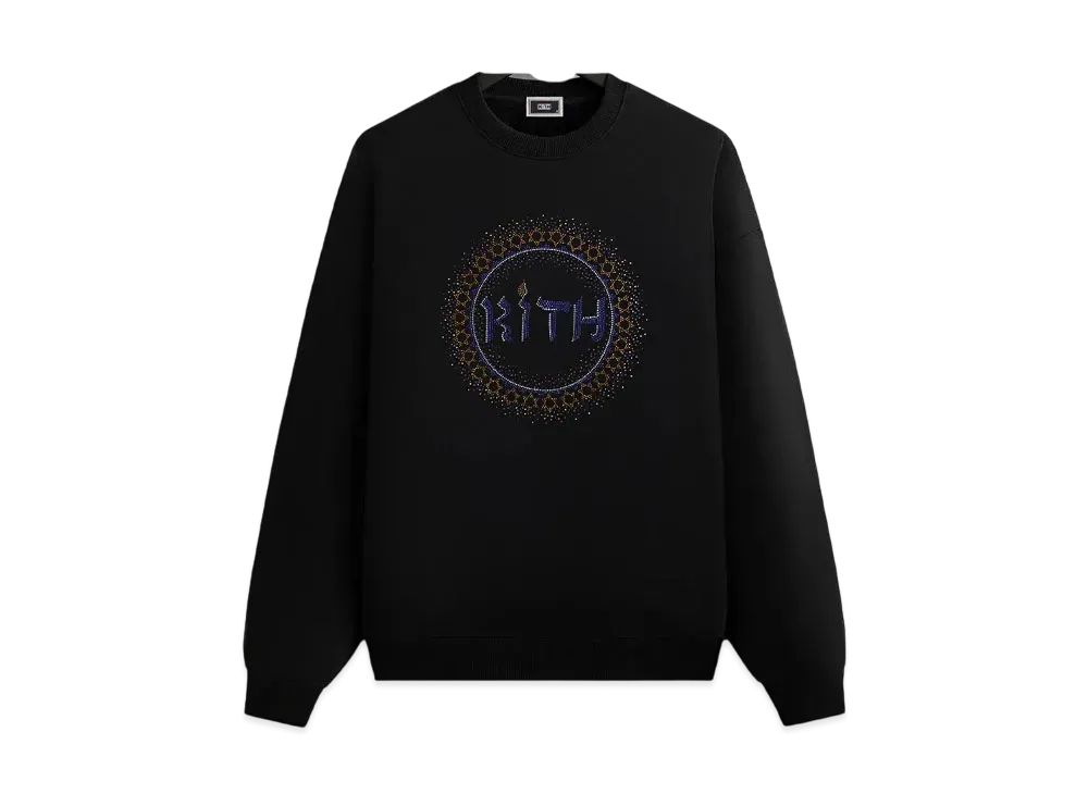 Kith Hanukkah Crystal Nelson Crewneck "Black"