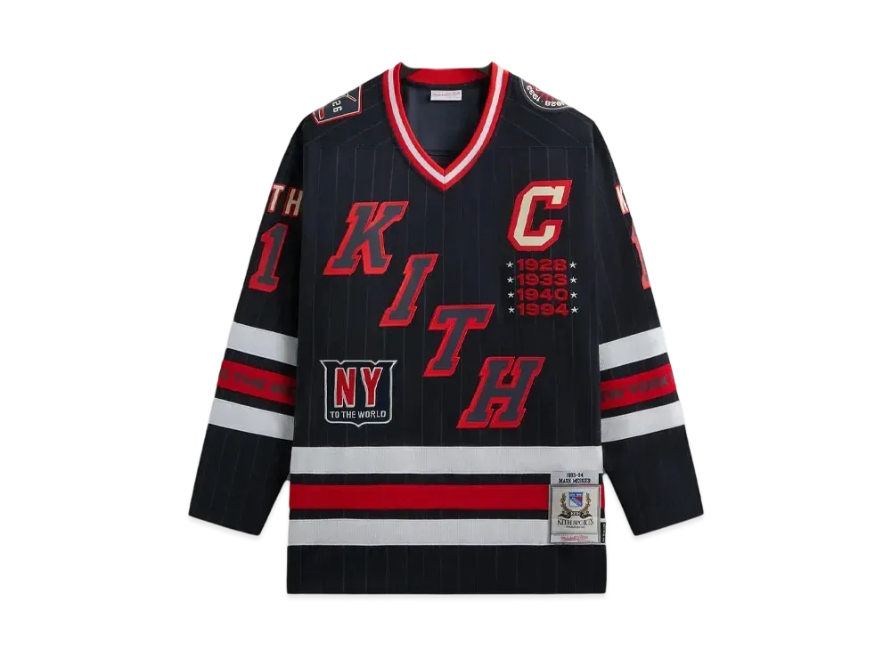 Kith And Mitchell & Ness For The New York Rangers Mark Messier Jersey "Navy"