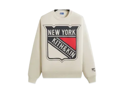 Kith x The New York Rangers Shield Nelson Crewneck "Sandrift"