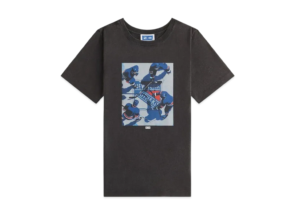 Kith Kids For The New York Rangers On Ice Vintage Tee "Black"