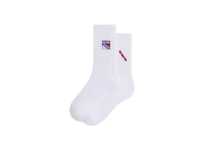 Kith x The New York Rangers Shield Crew Socks "White"