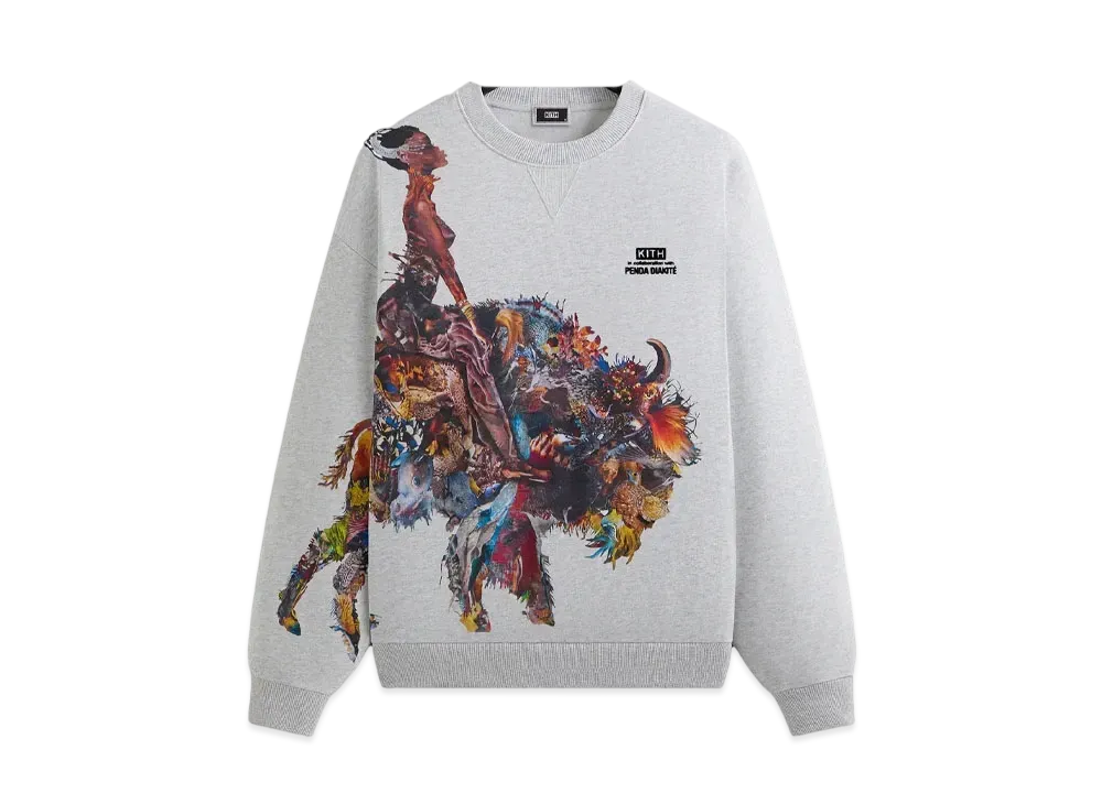 Kith x Penda Diakite Artist Nelson Crewneck "Light Heather Grey"