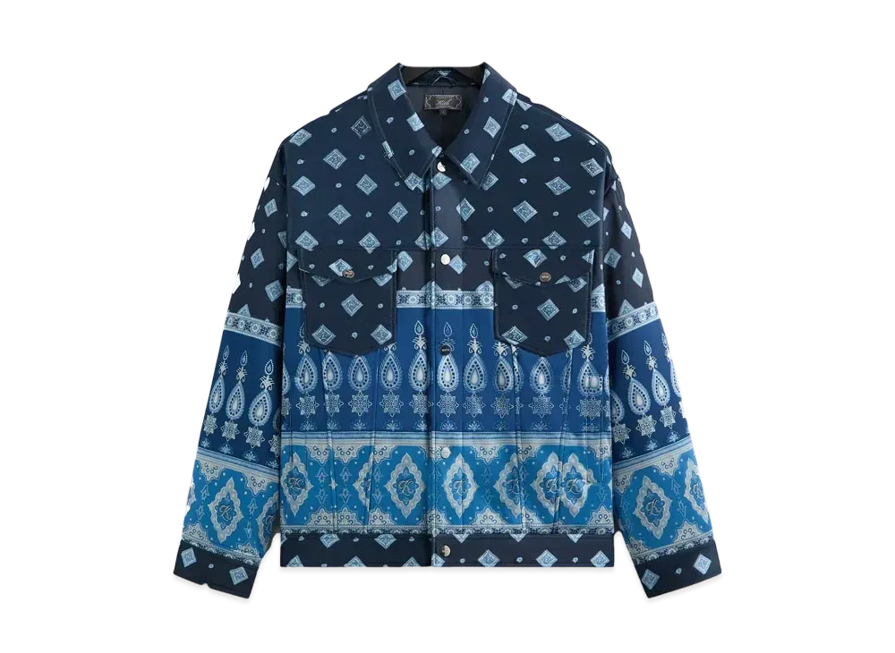 Kith Puffed Jase Satin Trucker Jacket "Nocturnal"