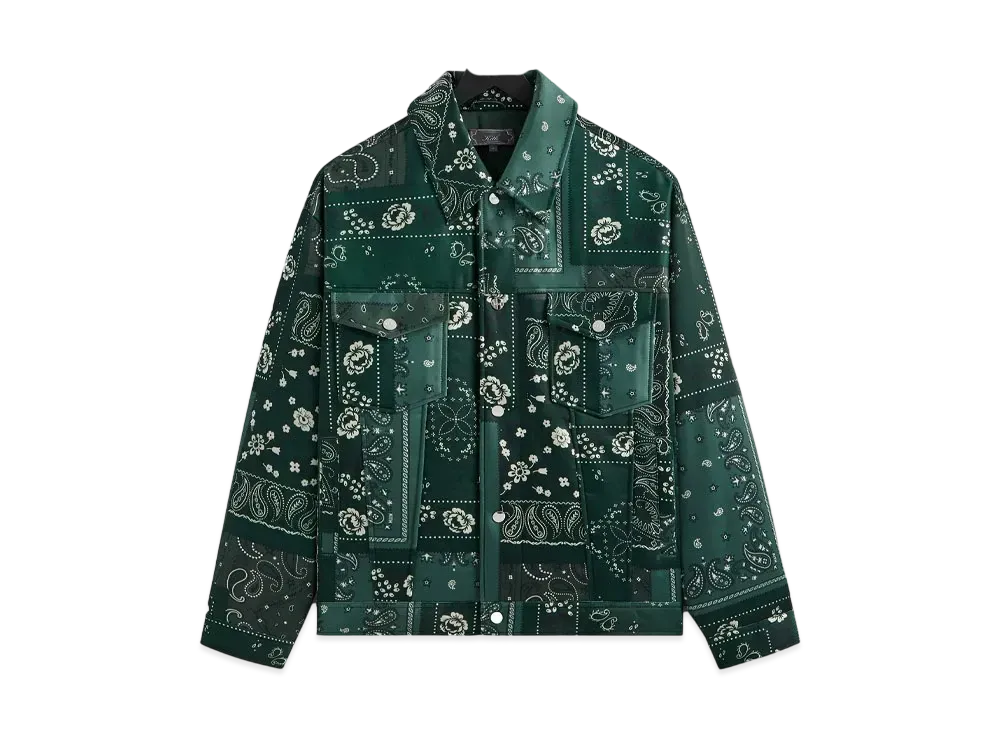 Kith Puffed Jase Satin Trucker Jacket "Stadium"