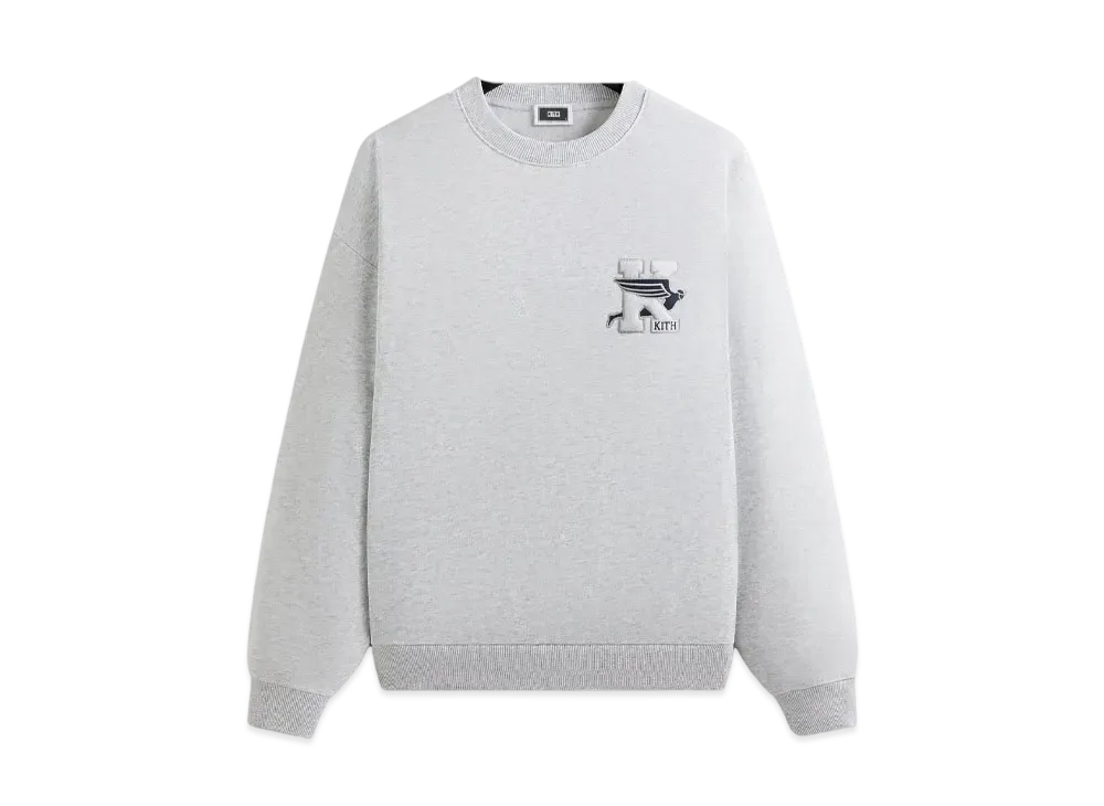 Kith Flight Logo Nelson Crewneck "Light Heather Grey"