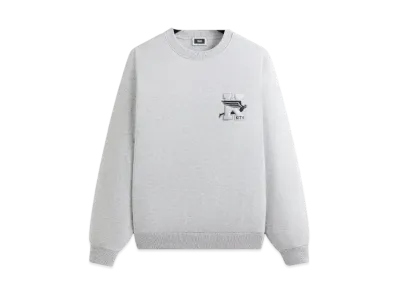 Kith Flight Logo Nelson Crewneck "Light Heather Grey"