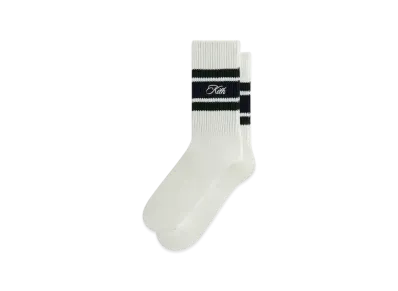 Kith Calf Stripe Relaxed Crew Sock "White"