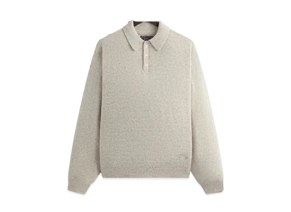 Kith Boucle Harmon Rugby Pullover Sweater "Light Heather Grey"