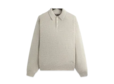 Kith Boucle Harmon Rugby Pullover Sweater "Light Heather Grey"