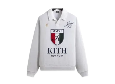 Kith Nelson Collared Pullover "Light Heather Grey"
