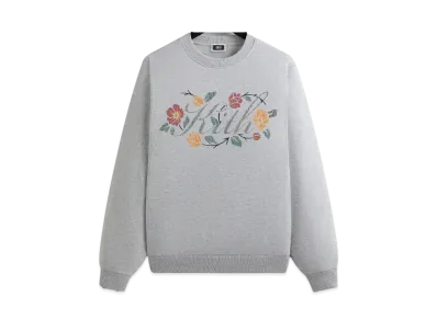 Kith Floral Script Nelson Crewneck "Light Heather Grey"