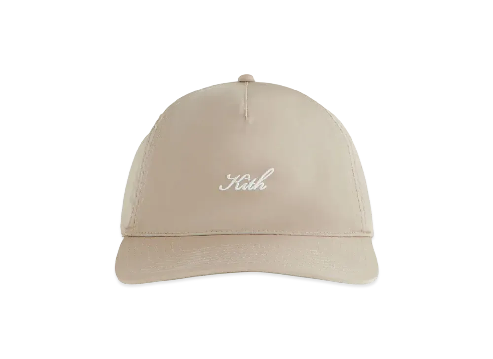 Kith Script Wrinkle Nylon Bay Low Profile Pinch Crown Cap "Molecule"