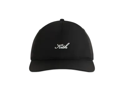 Kith Script Wrinkle Nylon Bay Low Profile Pinch Crown Cap "Black"